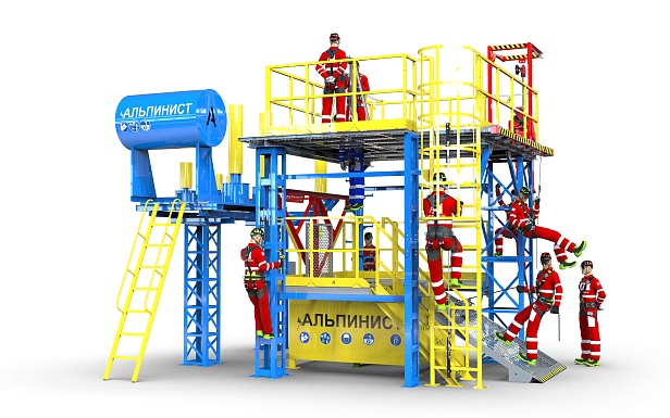 Сергиево-Посадский городской округ. На  ПАО «РусГидро» — «Загорская ГАЭС» смонтирован полигон "Альпинист-03-07" для тренировок безопасной работы на высоте   Сергиево-Посадский городской округ. На  ПАО «РусГидро» — «Загорская ГАЭС» смонтирован полигон "Альпинист-03-07" для тренировок безопасной работы на высоте